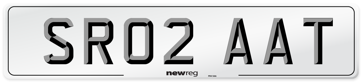 SR02 AAT Number Plate from New Reg